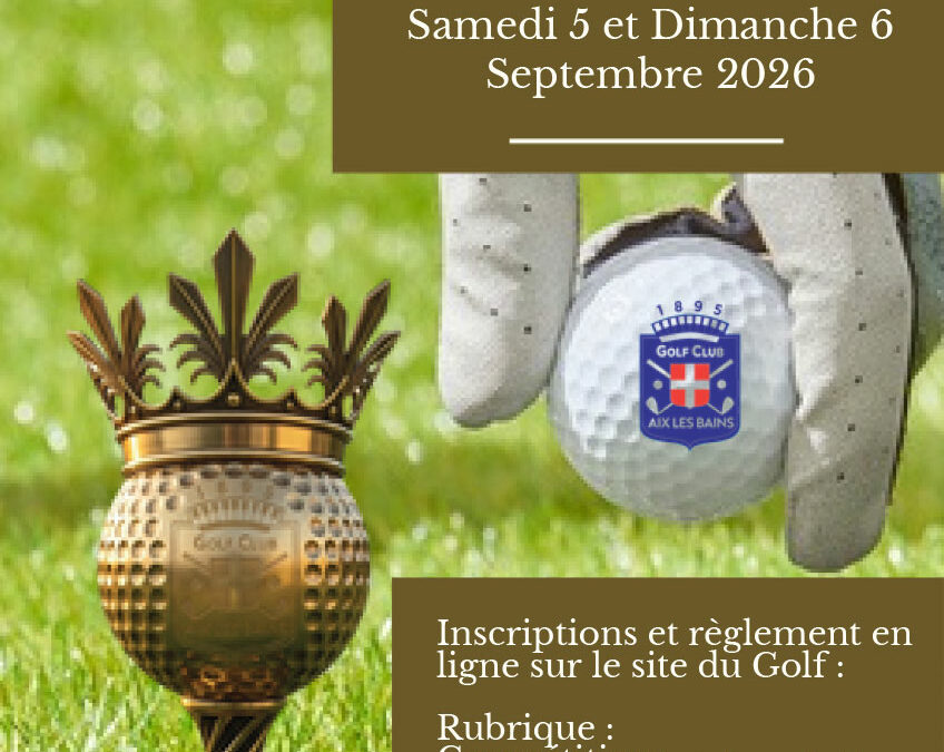 5 & 6 septembre – Trophée sénior